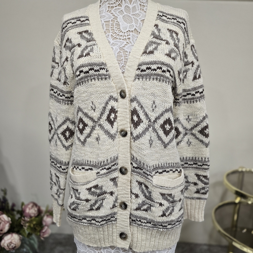 Polo Ralph Lauren Nordic Wool Alpaca Blend Beige Cardigan SP